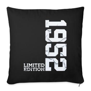 74TH BIRTHDAY LIMITED EDITION 1952 - Sofa pillowcase 17,3'' x 17,3'' (45 x 45 cm) - black - Front