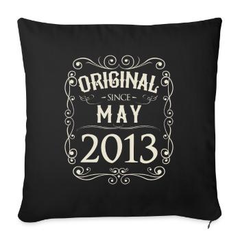 Vintage - Original since Mai 2013 Geburtstag - Sofakissenbezug 45 x 45 cm - Schwarz - Vorne