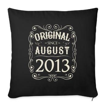 Vintage - Original since August 2013 Geburtstag - Sofakissenbezug 45 x 45 cm - Schwarz - Vorne