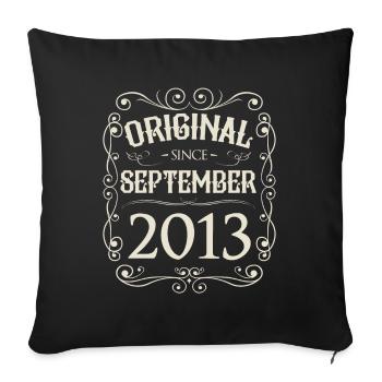 Vintage - Original since September 2013 Geburtstag - Sofakissenbezug 45 x 45 cm - Schwarz - Vorne