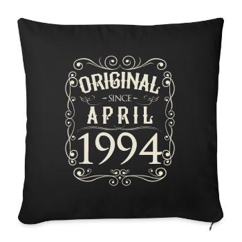 Millésime - Original depuis avril 1994 Anniversaire - Housse de coussin décorative 45 x 45 cm - noir - Devant