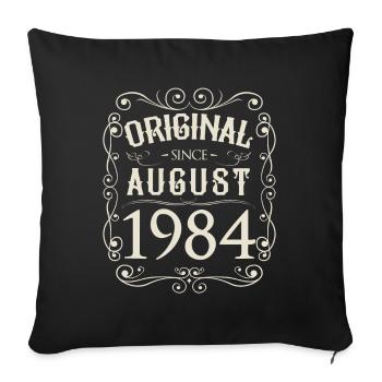 Vintage - Original since August 1984 Geburtstag - Sofakissenbezug 45 x 45 cm - Schwarz - Vorne