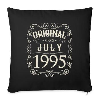 Vintage - Original depuis l'anniversaire de juillet 1995 - Housse de coussin décorative 45 x 45 cm - noir - Devant