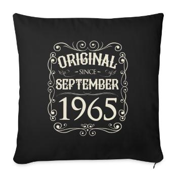 Vintage - Original since September 1965 Geburtstag - Sofakissenbezug 45 x 45 cm - Schwarz - Vorne