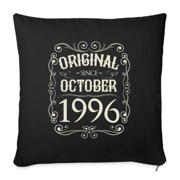 Vintage - Original since October 1996 Birthday - Sofa pillowcase 17,3'' x 17,3'' (45 x 45 cm) - black - Front