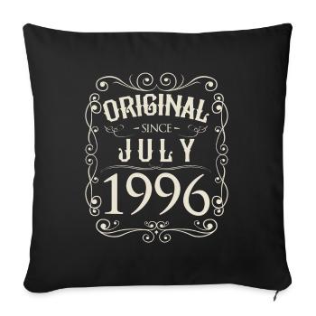 Vintage - Original since July 1996 Birthday - Sofa pillowcase 17,3'' x 17,3'' (45 x 45 cm) - black - Front