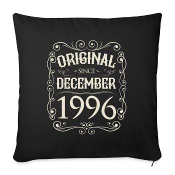 Vintage - Original since Dezember 1996 Geburtstag - Sofakissenbezug 45 x 45 cm - Schwarz - Vorne