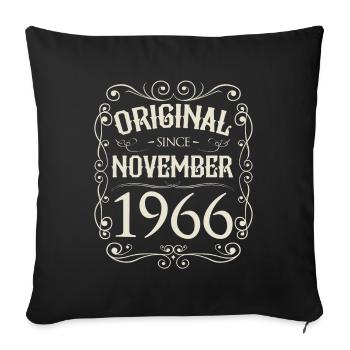 Vintage - Original since November 1966 Geburtstag - Sofakissenbezug 45 x 45 cm - Schwarz - Vorne