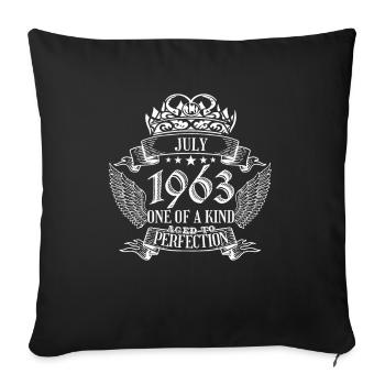Unique en son genre juillet 1963 anniversaire - Housse de coussin décorative 45 x 45 cm - noir - Devant