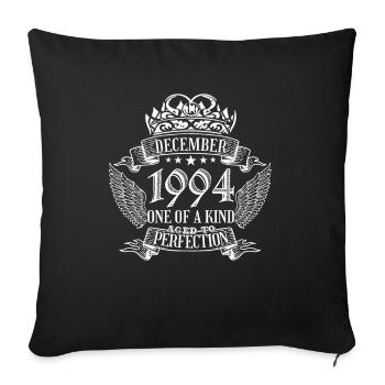 Unique en son genre décembre 1994 anniversaire - Housse de coussin décorative 45 x 45 cm - noir - Devant
