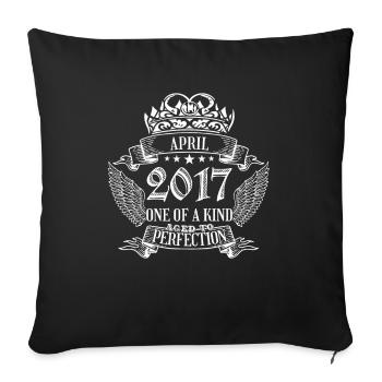 One of a Kind April 2017 Birthday - Sofa pillowcase 17,3'' x 17,3'' (45 x 45 cm) - black - Front