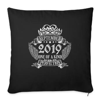 One of a Kind September 2019 Birthday - Sofa pillowcase 17,3'' x 17,3'' (45 x 45 cm) - black - Front