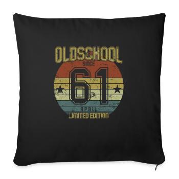 April 1961 - Birthday in April Oldschool - Sofa pillowcase 17,3'' x 17,3'' (45 x 45 cm) - black - Front