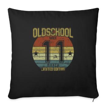 March 2011 - Birthday in March Oldschool - Sofa pillowcase 17,3'' x 17,3'' (45 x 45 cm) - black - Front