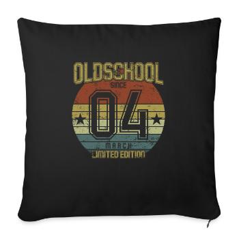March 2004 - Birthday in March Oldschool - Sofa pillowcase 17,3'' x 17,3'' (45 x 45 cm) - black - Front