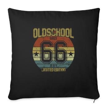 May 1966 - Geburtstag im Mai Oldschool - Sofakissenbezug 45 x 45 cm - Schwarz - Vorne