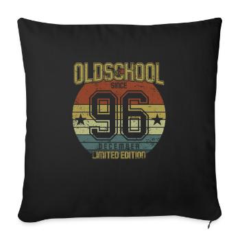 Décembre 1996 - Anniversaire en décembre Oldschool - Housse de coussin décorative 45 x 45 cm - noir - Devant