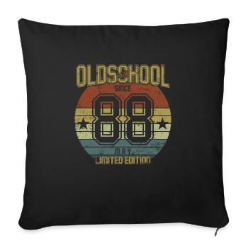 May 1988 - Geburtstag im Mai Oldschool - Sofakissenbezug 45 x 45 cm - Schwarz - Vorne