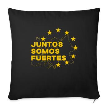 Europe - Ensemble, nous sommes forts - Union européenne - Housse de coussin décorative 45 x 45 cm - noir - Devant