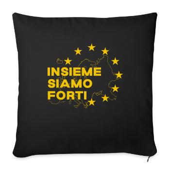 Europe - Ensemble, nous sommes forts - UE - Housse de coussin décorative 45 x 45 cm - noir - Devant