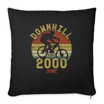 Birthday Downhill Bike Bike June 2000 - Sofa pillowcase 17,3'' x 17,3'' (45 x 45 cm) - black - Front