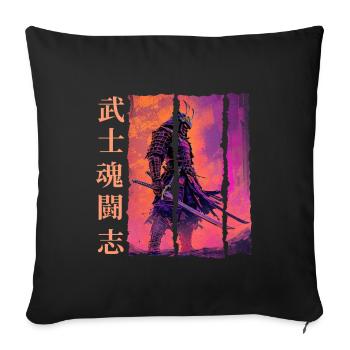 Samurai Warrior Honor and Strength Fighting Spirit - Sofa pillowcase 17,3'' x 17,3'' (45 x 45 cm) - black - Front