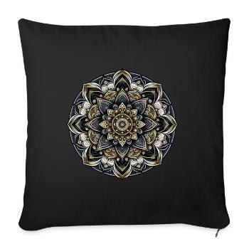 Mandala Modern Harmony Geometry Art - Sofa pillowcase 17,3'' x 17,3'' (45 x 45 cm) - black - Front