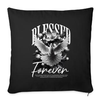 Forever Statement Peace Dove - Sofa pillowcase 17,3'' x 17,3'' (45 x 45 cm) - black - Front