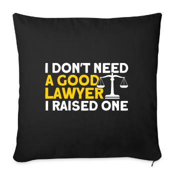 Lawyer Law Student Faculty of Law Ges - Sofa pillowcase 17,3'' x 17,3'' (45 x 45 cm) - black - Front