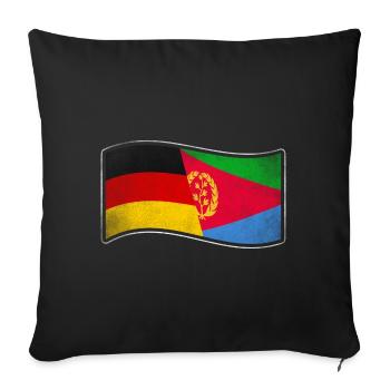 Eritrea Design für stolze Deutsch-Eritreer - Sofakissenbezug 45 x 45 cm - Schwarz - Vorne