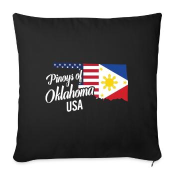 Filipinos of Oklahoma Design for Proud Fil-Ams - Sofa pillowcase 17,3'' x 17,3'' (45 x 45 cm) - black - Front