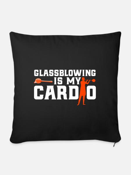 Glasblasen Glasarbeiter Glasbläserei Geschenk - Sofakissenbezug 45 x 45 cm - Schwarz