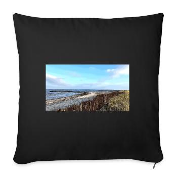 Mer du Nord - Housse de coussin décorative 45 x 45 cm - noir - Devant