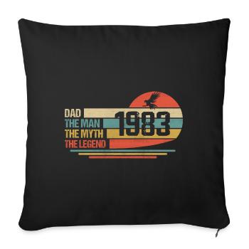 Bester Papa der Welt seit 1983 Vatertag - Sofakissenbezug 45 x 45 cm - Schwarz - Vorne