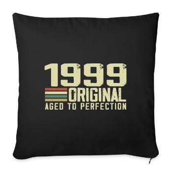 Born in 1999 - Vintage 1999 - 25th Anniversary Retro - Sofa pillowcase 17,3'' x 17,3'' (45 x 45 cm) - black - Front