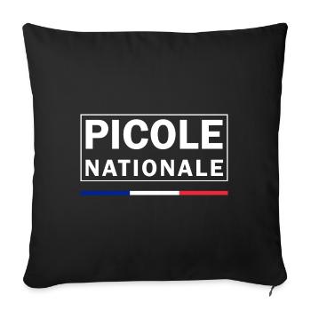 Picole Nationale - Housse de coussin décorative 45 x 45 cm - noir - Devant