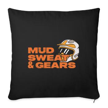 Mud Sweat & Gears ATV Design für Quad-Fahrer - Sofakissenbezug 45 x 45 cm - Schwarz - Vorne