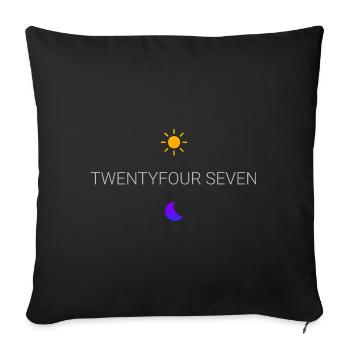 Harte Arbeit Twentyfourseven Design für stolze - Sofakissenbezug 45 x 45 cm - Schwarz - Vorne