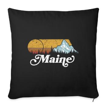 Maine, USA, State, Nature, Lovers, Mountains - Sofa pillowcase 17,3'' x 17,3'' (45 x 45 cm) - black - Front