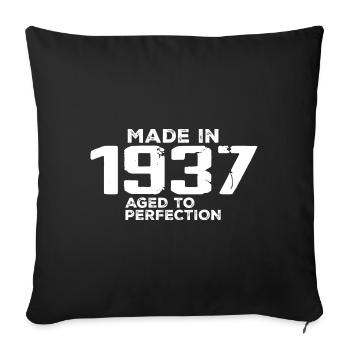 Vintage 1937 Birthday Gift 1937 Retro - Sofa pillowcase 17,3'' x 17,3'' (45 x 45 cm) - black - Front