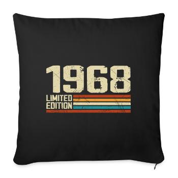 Vintage 1968 Retro Birthday - Born in 1968 - Sofa pillowcase 17,3'' x 17,3'' (45 x 45 cm) - black - Front