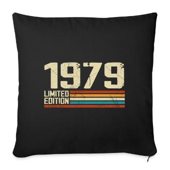 Vintage 1979 Retro Birthday - Born in 1979 - Sofa pillowcase 17,3'' x 17,3'' (45 x 45 cm) - black - Front