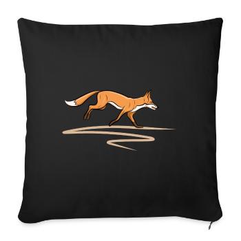 Fox - Sofa pillowcase 17,3'' x 17,3'' (45 x 45 cm) - black - Front
