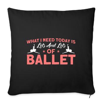 Ballerina Ballet Dancer Ballet Girls - Sofa pillowcase 17,3'' x 17,3'' (45 x 45 cm) - black - Front