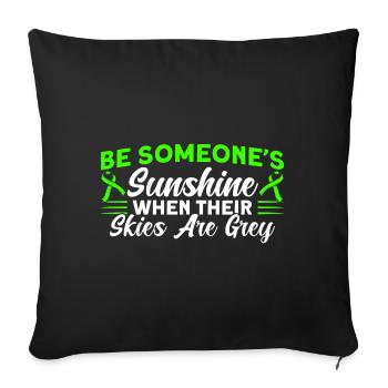 Santé mentale Green Loop Santé mentale - Housse de coussin décorative 45 x 45 cm - noir - Devant