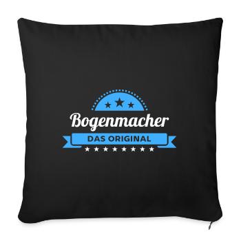 Bogenmacher Design für stolze Handwerker - Sofakissenbezug 45 x 45 cm - Schwarz - Vorne