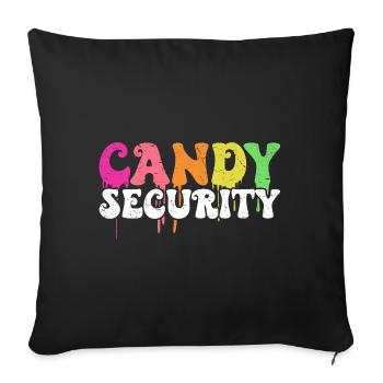 Candy Security Halloween Costume Parents Funny - Sofa pillowcase 17,3'' x 17,3'' (45 x 45 cm) - black - Front