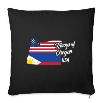 Filipinos of Oregon Design für stolze Fil-Ams - Sofakissenbezug 45 x 45 cm - Schwarz - Vorne