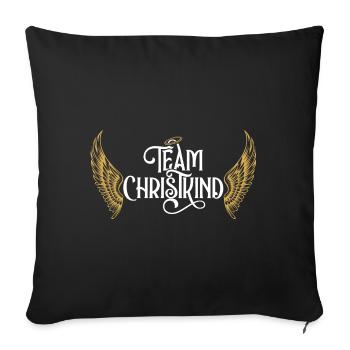 Team Christ Child Christmas Eve Costume Family - Sofa pillowcase 17,3'' x 17,3'' (45 x 45 cm) - black - Front