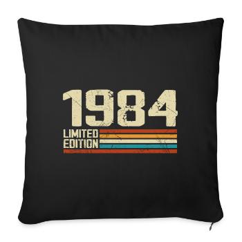 Vintage 1984 Retro Birthday - Born in 1984 - Sofa pillowcase 17,3'' x 17,3'' (45 x 45 cm) - black - Front